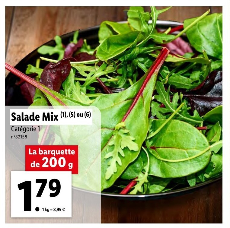 Promo Salade mix chez Lidl