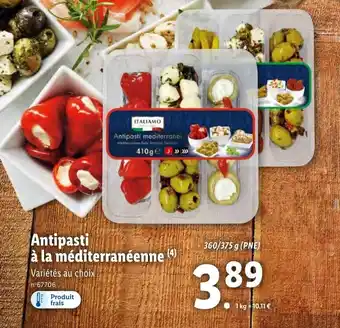 Lidl Antipasti à la méditerranéenne offre