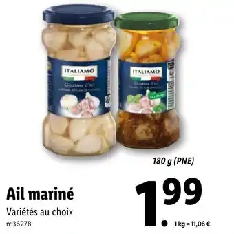 Lidl Ail mariné offre