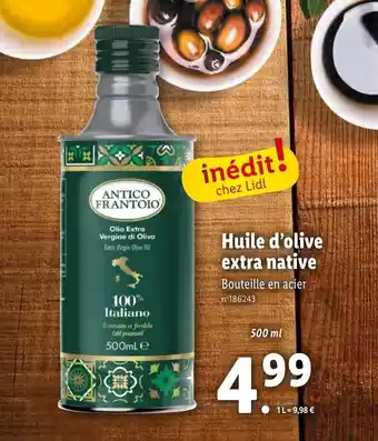 Lidl Huile d'olive extra native offre