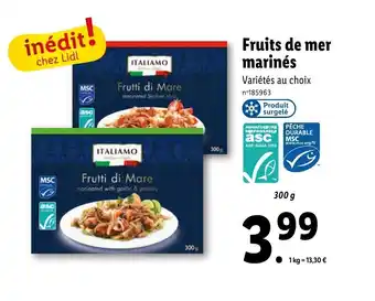 Lidl Fruits de mer marinés offre