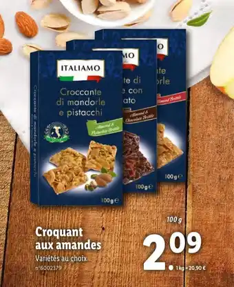 Lidl Croquant aux amandes offre
