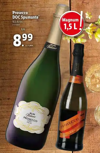 Lidl Prosecco DOC spumante offre