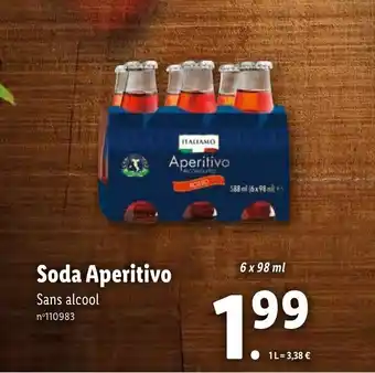 Lidl Soda aperitivo offre