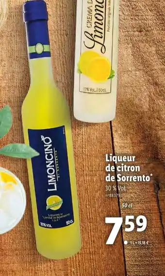 Lidl Liqueur de citron de sorrento offre