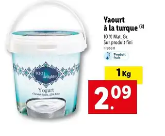 Lidl Yaourt à la turque offre
