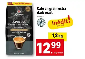 Lidl Café en grain extra dark roast offre
