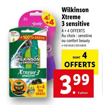 Lidl Wilkinson xtreme 3 sensitive offre
