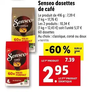 Lidl Senseo dosettes de café offre