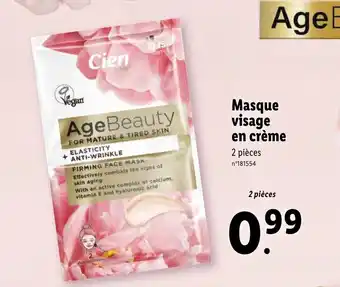Lidl Masque visage en crème offre