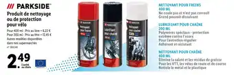 Lidl Produit de Nettoyage ou de Protection Pour Vélo offre