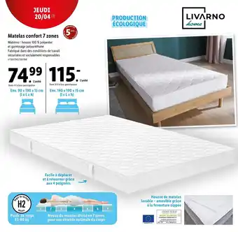 Matelas Confort 7 Zones