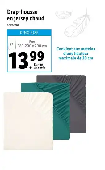 Lidl Drap-Housse en Jersey Chaud offre