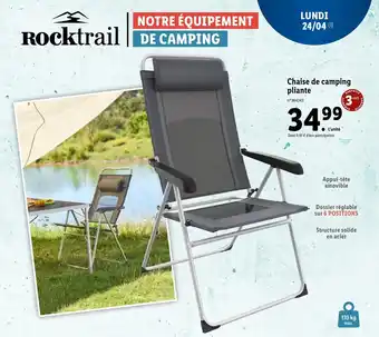 Lidl Chaise de Camping Pliante offre