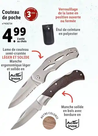 Lidl Couteau de Poche offre