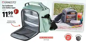Lidl Sac Isotherme Avec Boîtes Repas offre