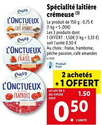 Lidl Spécialité Laitière Crémeuse offre