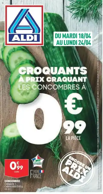 ALDI Concombre offre