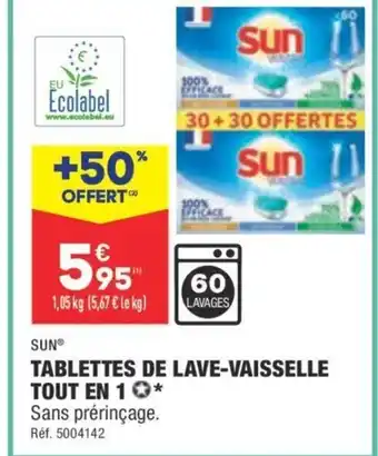 ALDI Sun Tablettes Lave-Vaisselle Tout en 1 offre