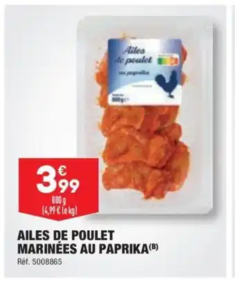 ALDI Ailes de Poulet Marinées au Paprika offre