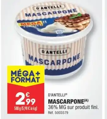ALDI D'Antelli Mascarpone offre