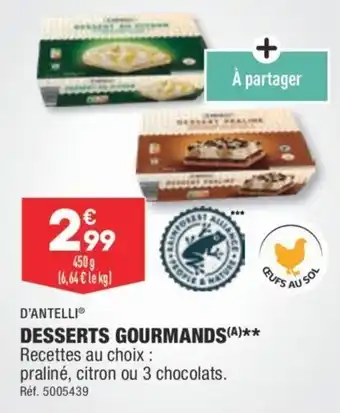 ALDI D'Antelli Desserts Gourmands offre