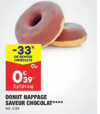 ALDI Donut Nappage Saveur Chocolat offre