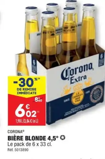 ALDI Corona Bière Blonde 4.5 offre