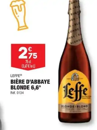 ALDI Leffe Bière d'Abbaye Blonde 6.6 offre