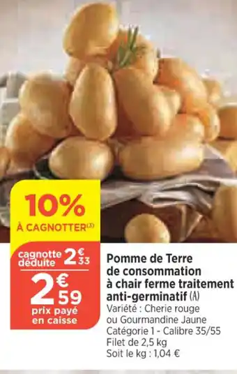 Bi1 Pomme de Terre de Consommation à Chair Ferme Traitement Anti-Germinatif offre