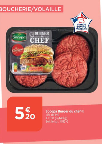 Bi1 Socopa Burger du Chef offre