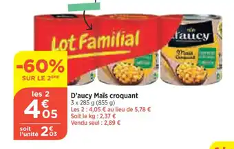 Bi1 D'Aucy Maïs Croquant offre