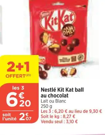 Bi1 Nestlé Kit Kat Ball au Chocolat offre