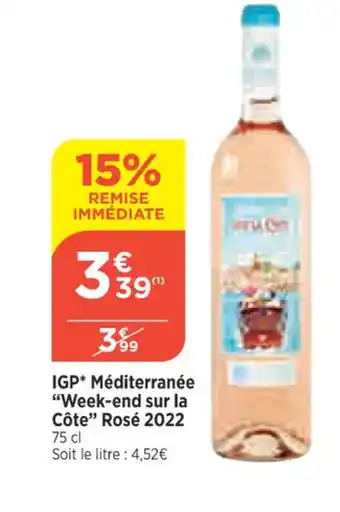 Bi1 IGP Méditerranée Week-end Sur La Côte Rosé 2022 offre