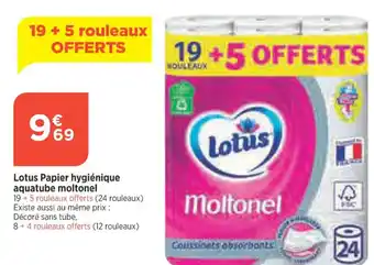 Bi1 Lotus Papier Hygiénique Aquatube Moltonel offre