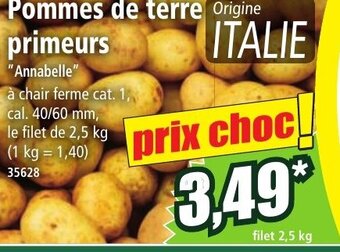 Norma Pommes de Terre Primeurs offre