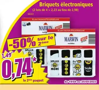 Norma Briquets Électroniques offre