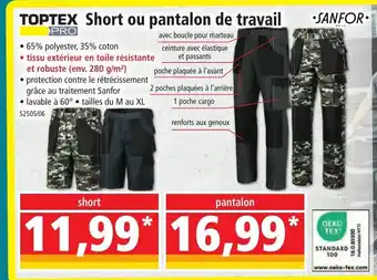 Norma Short ou Pantalon de Travail offre