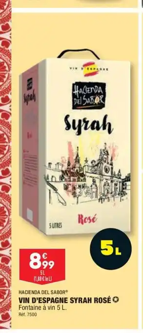 ALDI Vin D'Espagne Syrah Rosé offre