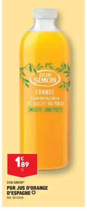 ALDI Pur Jus D'Orangee D'Espagne offre