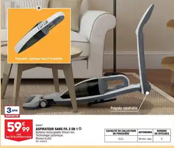 ALDI Aspirateur Sans Fil 2 En 1 offre