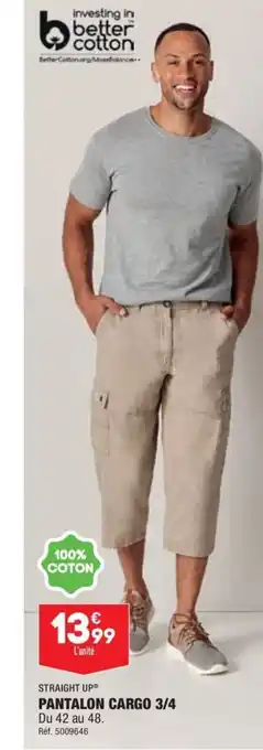 ALDI Pantalon Cargo 3/4 offre