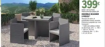 E.Leclerc Brico Ensemble Déjeuner 5 Piéces offre