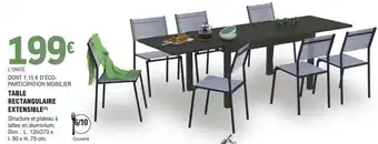 E.Leclerc Brico Table Rectangulaire Extensible offre