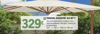 E.Leclerc Brico Parasol Excentre 3 x4 M offre