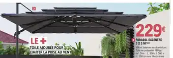 E.Leclerc Brico Parasol Excentré 3 X 3 M offre