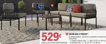 E.Leclerc Brico Salon Bas 4 Piéces offre