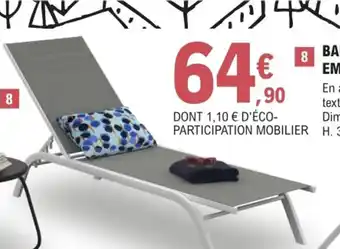 E.Leclerc Brico Bain De Soleil Empilable offre