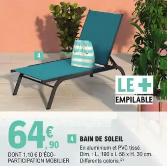 E.Leclerc Brico Bain De Soleil offre