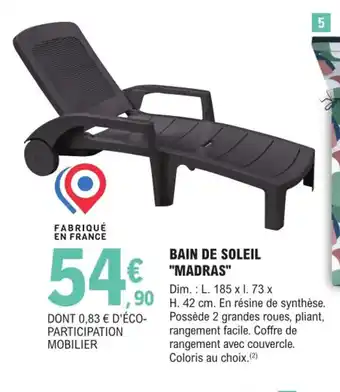 E.Leclerc Brico Bain De Soleil "Madras" offre